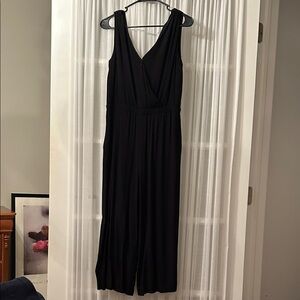 Madewell Black Cropped Jumpsuit